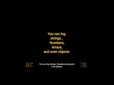 Javascript console.log( ) Explained in 60 seconds
