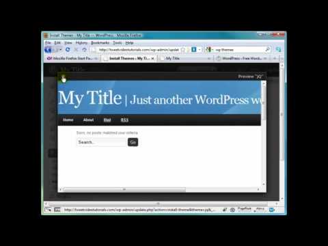 How to Install Themes in Wordpress Blog? (22) Wordpress Video Tutorials