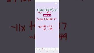 How to solve this algebraic equation? #math #shorts #algebra #equation #solveforx #howto