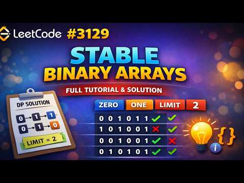 Mar 9, 2026 - Leetcode Problem #3129. Find All Possible Stable Binary Arrays I
