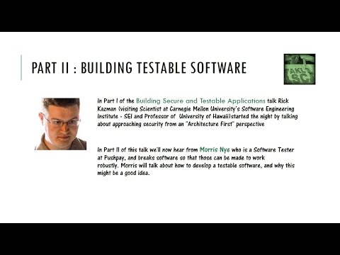 Building Secure and Testable Applications Part II