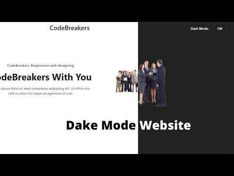 Dark Mode website in HTML, CSS and JavaScript in 2020