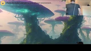 HoloJig: Interactive Spoken Prompt Specified Generative AI Environments