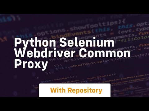 python selenium webdriver common proxy