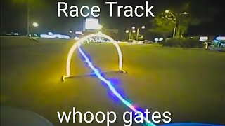 Tiny Whoop 6mm brushed motors Race track with Lighted Whoop gates. Analog FPV. 