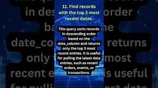 Find records with the top 3 most recent dates #informatica #sqlqueryinterviewquestionsandanswers#sql
