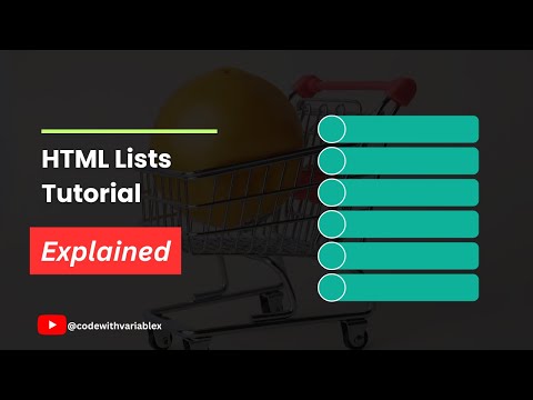 HTML Lists Tutorial | Ordered, Unordered & Definition Lists ExplainedLists