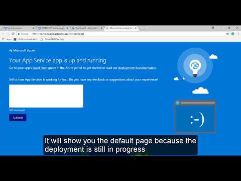 Deploying an app to Azure using Continuous Deploy to Azure feature from Visual Studio