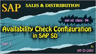 availability check configuration in sap #availability #saptutorialsforbegginers #sapsd #sap