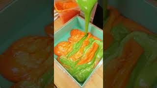 Let’s make soap with a double ghost swirl! 👻💚🍊 #soapmaking #soap