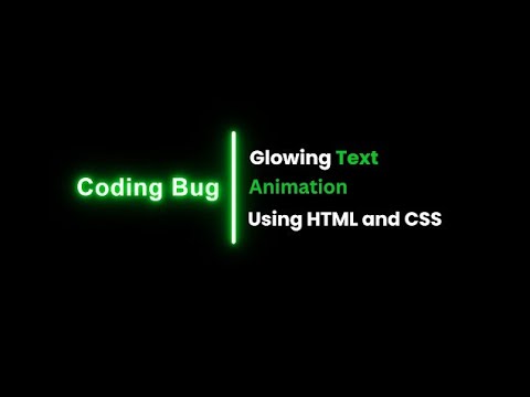 CSS Glowing Text Animation