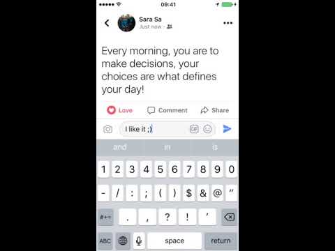 Facebook Type and Send Comment [UI Sounds]