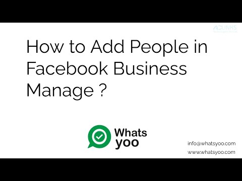 How to Add People in Facebook Business Manage ? #whatsapp #whatsyoo