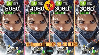 RTX 5050 vs RTX 4060 vs RTX 3060 TI vs RTX 3060 I 15 GAMES TESTED!
