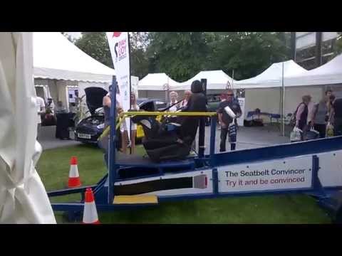 Group 0+ Correctly fitted car seat crash, Royal Highland Show