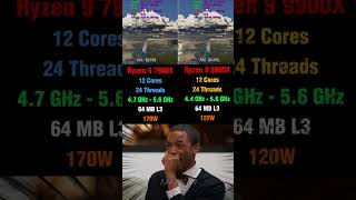 Ryzen 9 7900X vs Ryzen 9 9900X - How???  #pcgaming #benchmark #amd