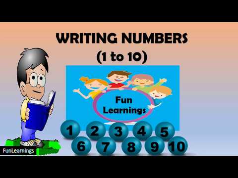 WRITING NUMBERS by Kids Fun Learnings//Learn to write numbers//NUMBERS 1 to 10.
