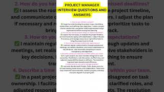 Project manager interview questions and answers (pass your interview #interview #projectmanagement