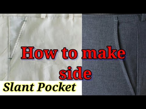 How to make side slant pocket