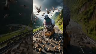 monkeys helped the pigeon story of a pigeon and monkeys #pigeon #ai #stories 2025 #shorts