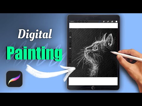 Painting cat | Digital painting tutorial for beginners procreate (#shorts)