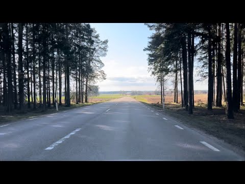 Stress Relieving Ambient Drive on the Swedish Countryside - No Music and No Talking