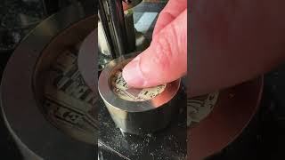 Will it Button? Woven Dollar 💵 #artprocess #button #pin #dollar #money