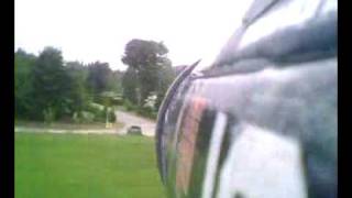 RC F4U Corsair with dead battery, UPSIDE DOWN!!!