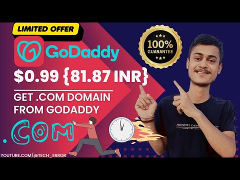 GoDaddy se 82 rupees me .com domain kaise buy kare 🤔 |  GoDaddy .com domain promocode 2023
