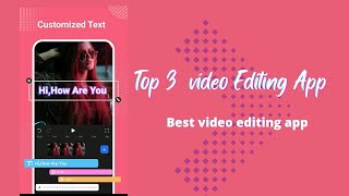 Top 3 Android video editing App #shorts #oneminute