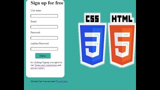 How To Make A Perfect  Signup Page Using CSS/HTML Easy Way!!