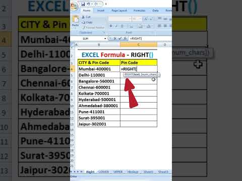RIGHT Function in excel | right in excel | #excel #excelformula #exceltips #exceltutorial #msexcel