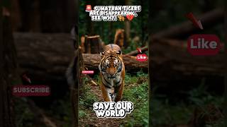 🚨 Sumatran Tigers Are Disappearing—See Why! 🐅💔#SumatranTiger #SaveTheTigers #EndangeredSpecies