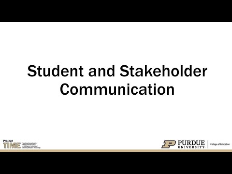 Student and Stakeholder Communication