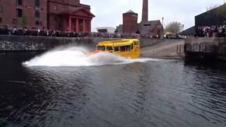 The Queen splashes down in Albert Docks in #liverpool