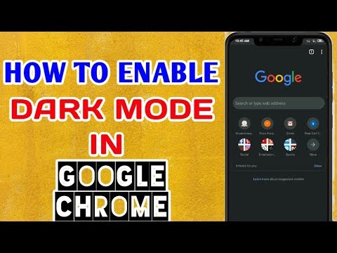 How to enable dark mode in google chrome.