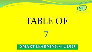 7 x 1 = 7 Multiplication, Table of Seven 7, Learn Multiplication Table of Seven , Math Table