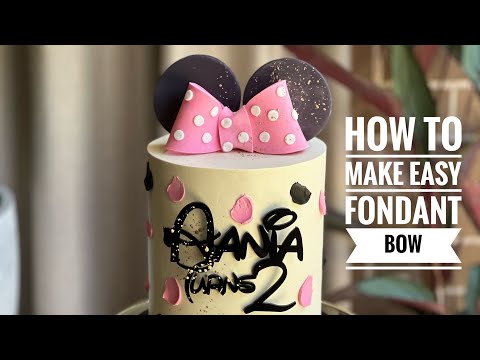 How to make Easy Fondant Bow - Cake with me 🤍