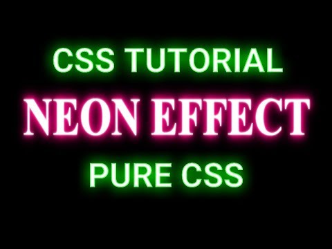 CSS Neon Light Text Effect | GLowing Text Pure Css Tutorial