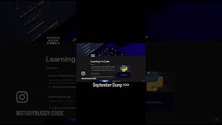 September Dump #coding #september #septemberdump #codingdays #studygram