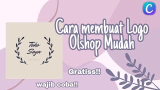 DIY logo olshop mudah dan gratis✨ |canva #logoolshop #editcanva