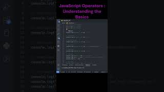 JavaScript Operators : Understanding the Basics #codesecret #programming #viralshort