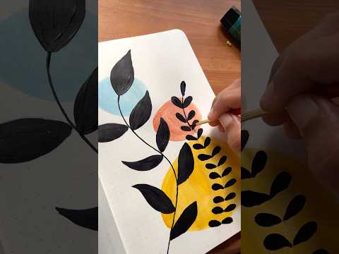 Anybody can paint ! Floral pattern in 60 seconds #painting #stepbystep #easy
