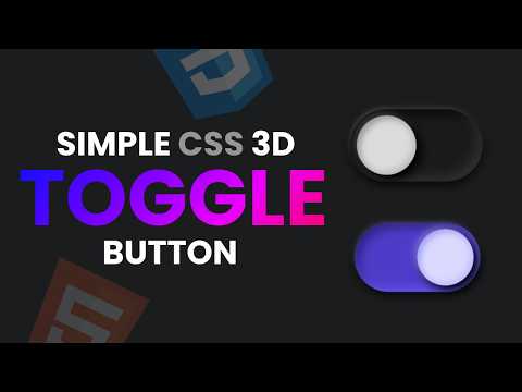 Create a 3D Toggle Button using HTML & CSS