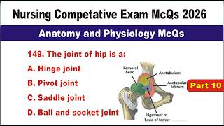 Nursing Competitive Exam MCQs 2026 | Anatomy & Physiology MCQs | AIIMS, RRB, BSc Nursing