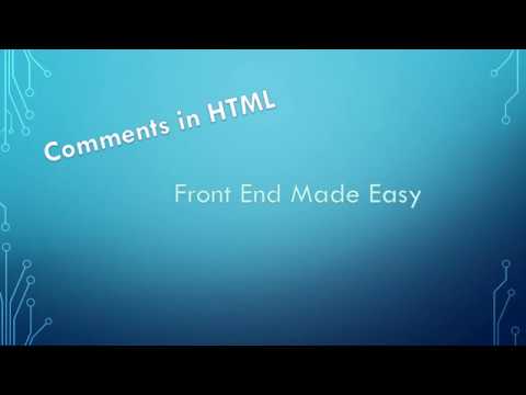 Types of Comments in HTML web development