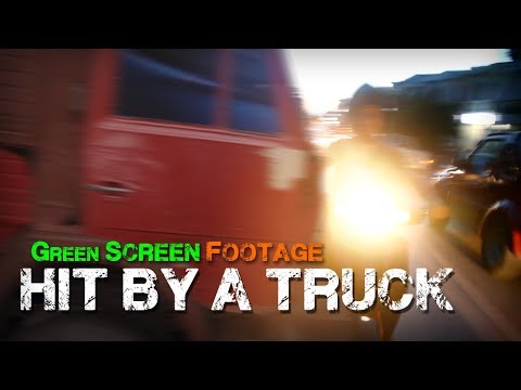 Green screen footage Hit by a Truck 1080p