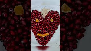 Pemogranate heart shape# design#shorts my channel # subscribe @BobbysWonderworld #shaped 👍