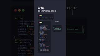 Button Border Animation Using Html Css #coding #buttonanimation #keyframes #css3animation #htmlde
