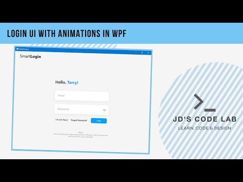 WPF C# | Login UI | UI Design in Wpf C# (Jd's Code Lab)